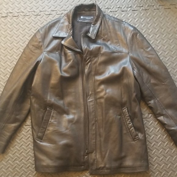 Kenneth Cole Leather Jacket - Picture 1 of 7